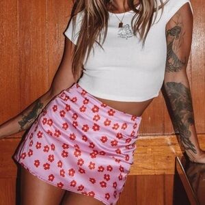 Princess Polly pink olton mini skirt y2k